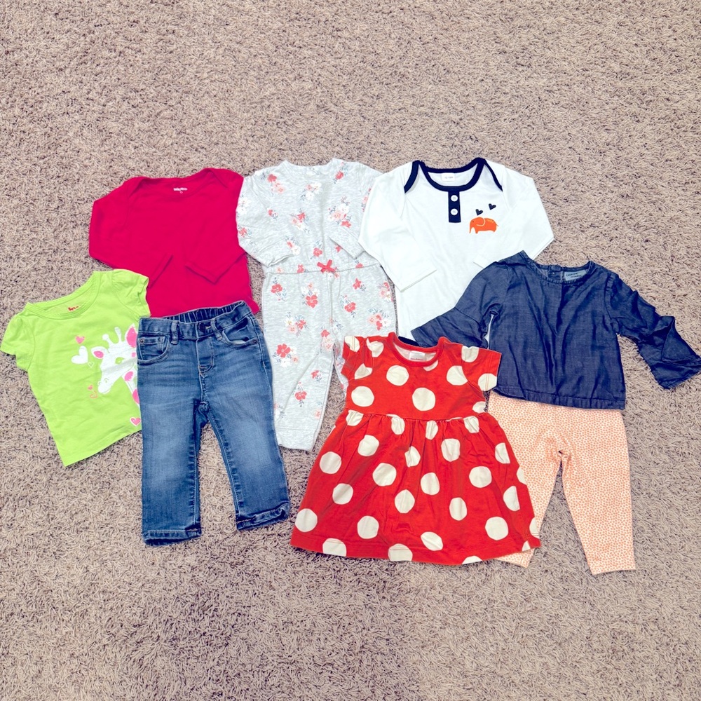 Hanna Andersson++ Baby Girl 8pc Everyday Basics Bundle